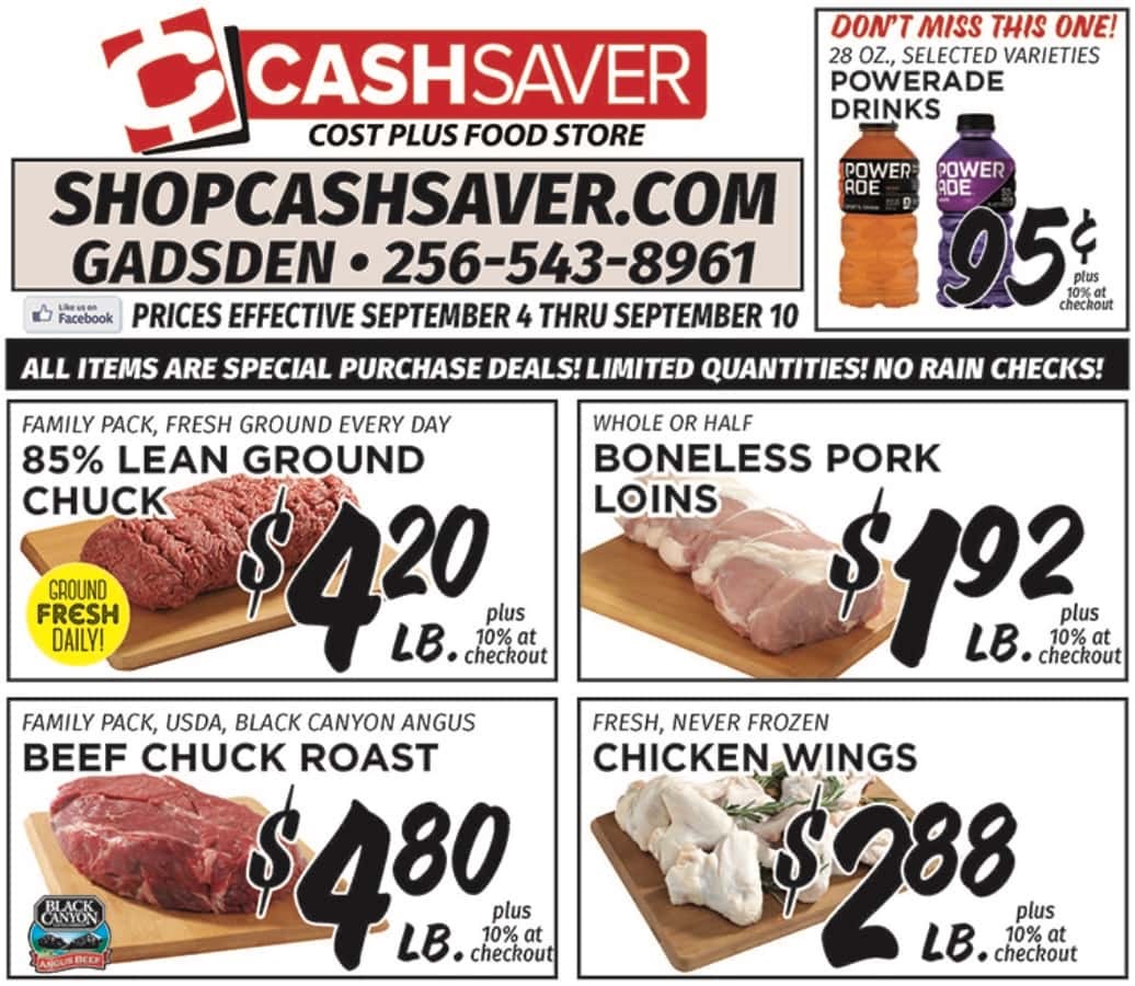 Cash Saver Weekly Ad September 11 - 17, 2024 - Page 1