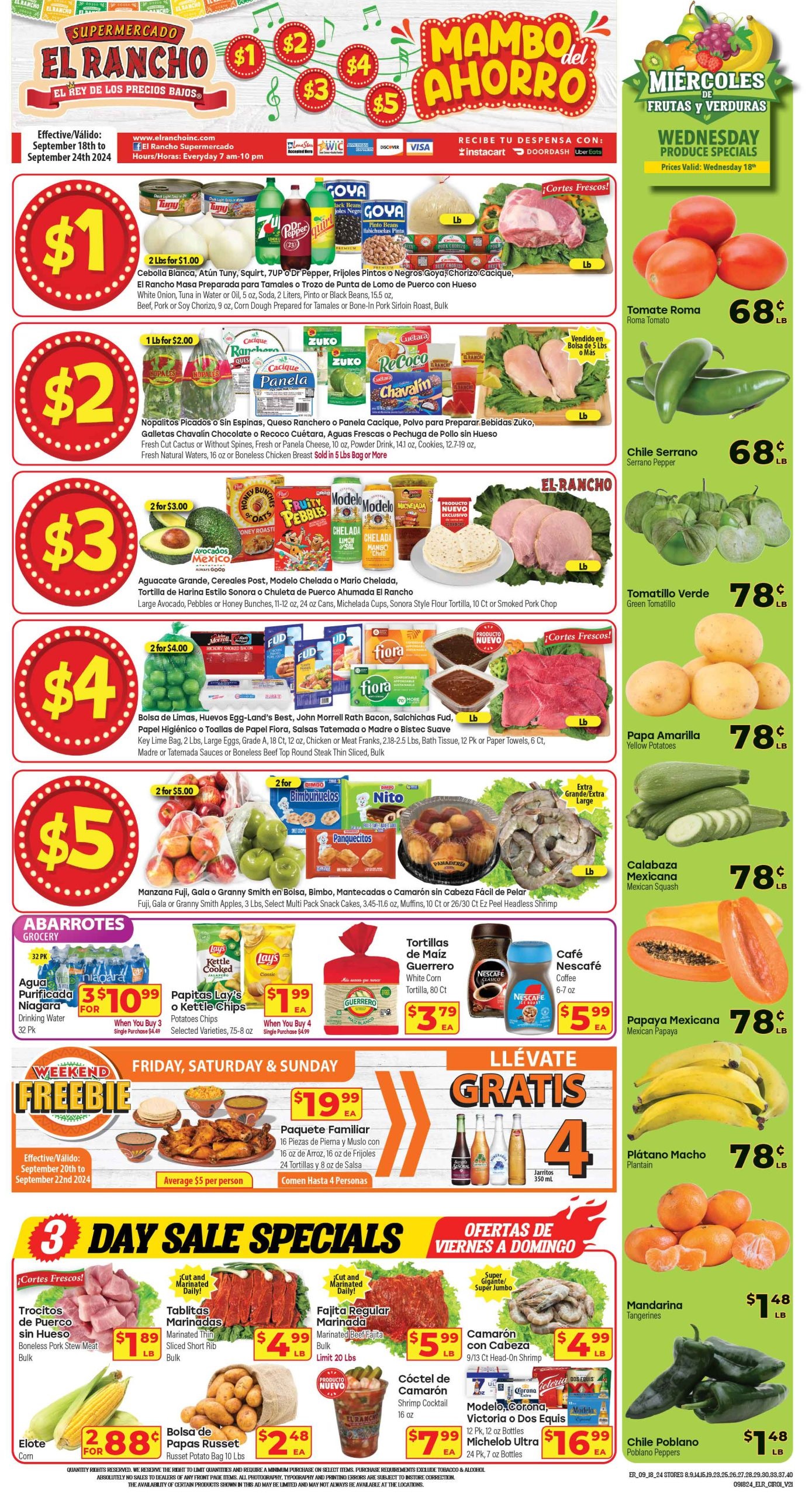 El Rancho Weekly Ad 9 18 24 - Page 1