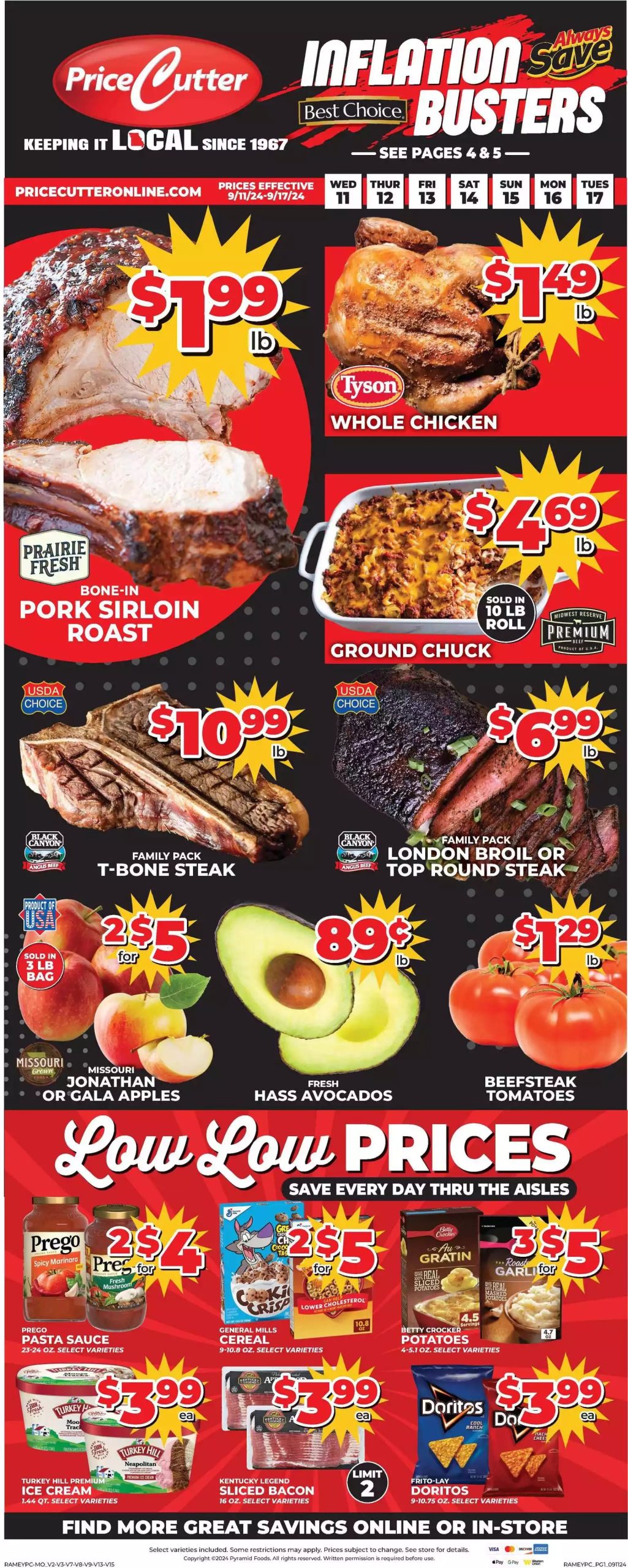 Price Cutter Weekly Ad September 11 - 17, 2024 - Page 1