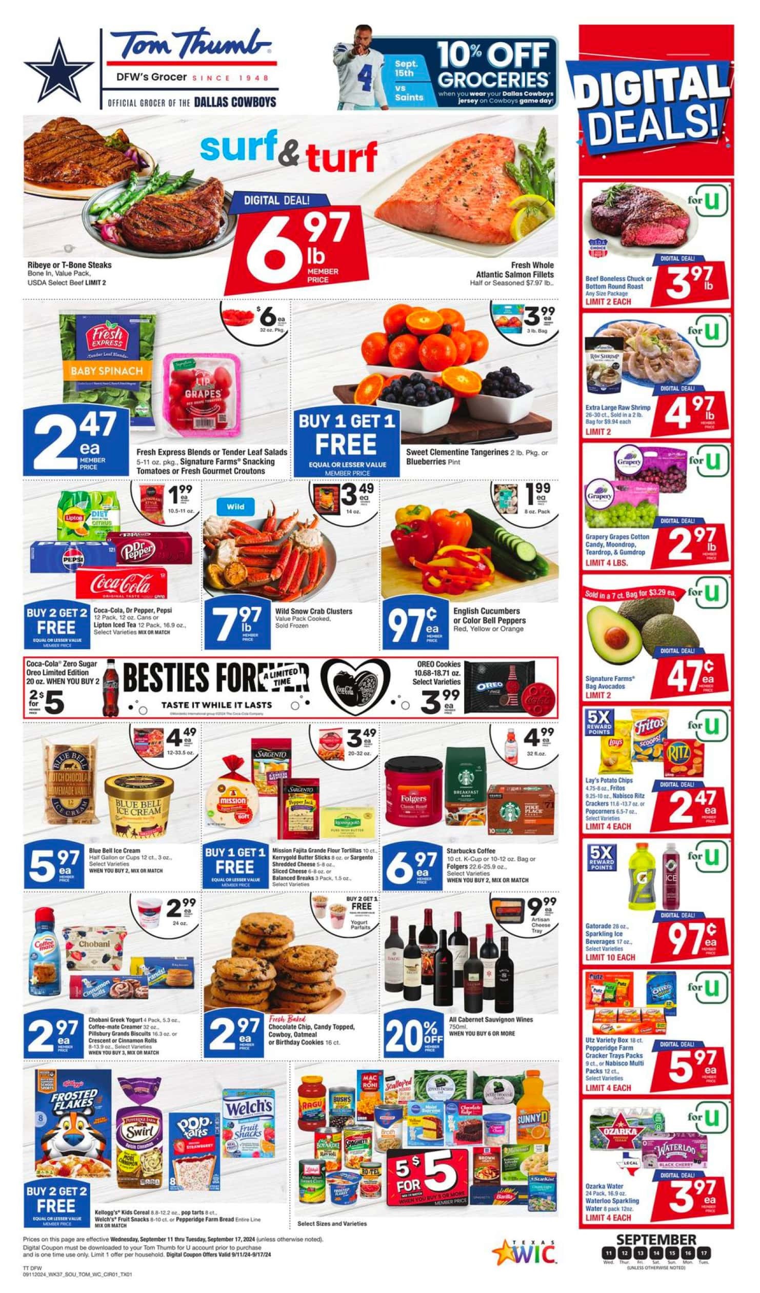 Tom Thumb Weekly Ad September 11 - 17, 2024 - Page 1