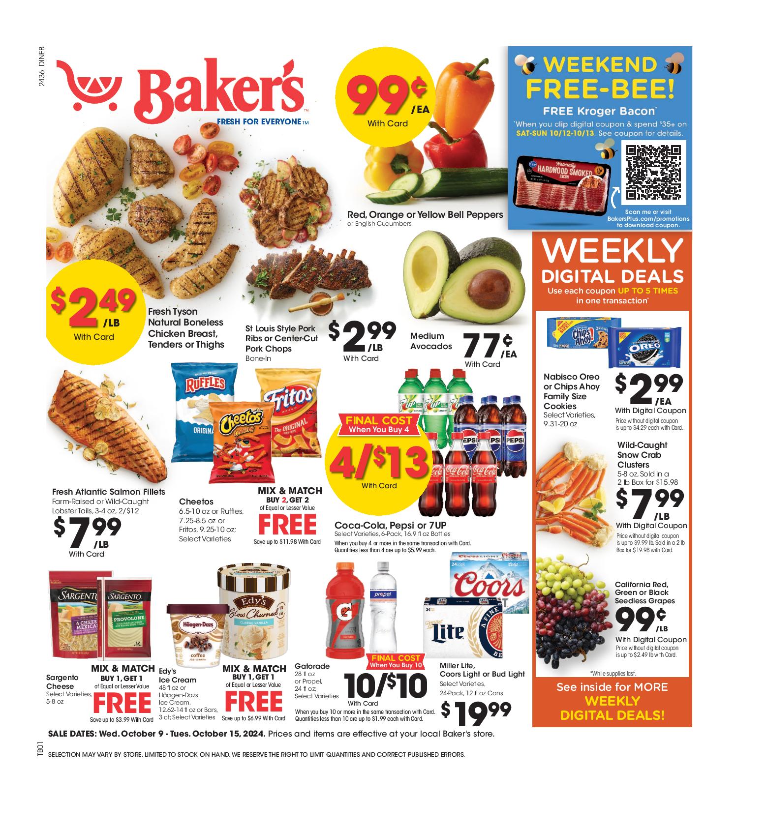 Baker's Weekly Ad 10 16 24 - Page 1