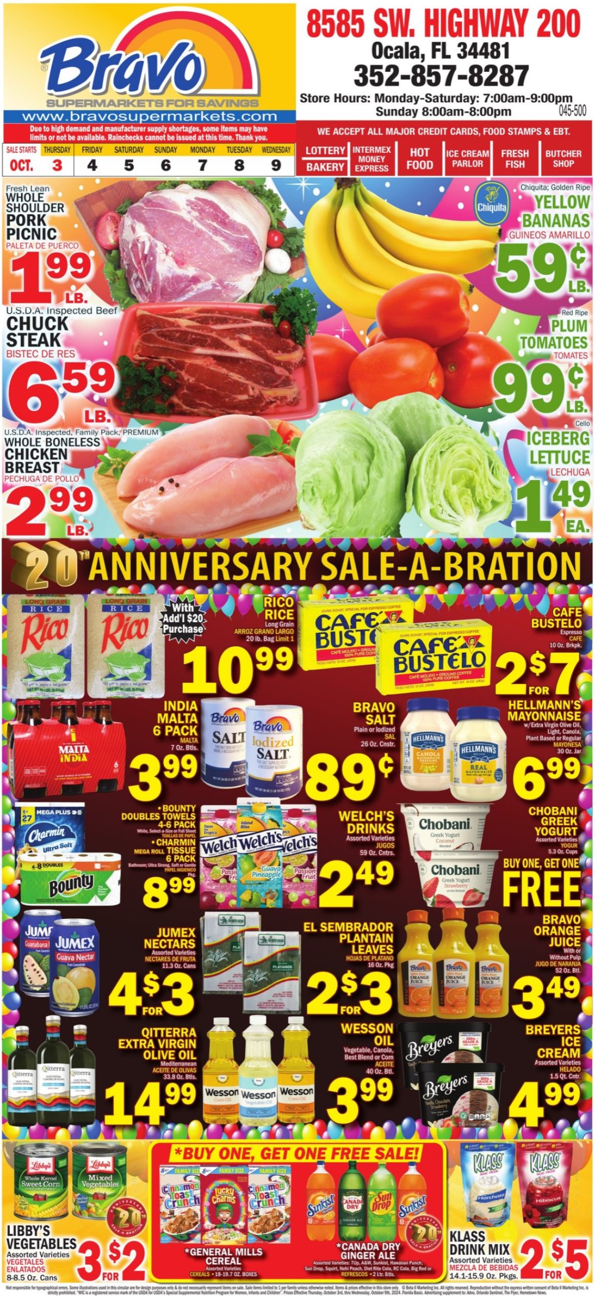 Bravo Supermarket Weekly Ad 10 3 24 - Page 1