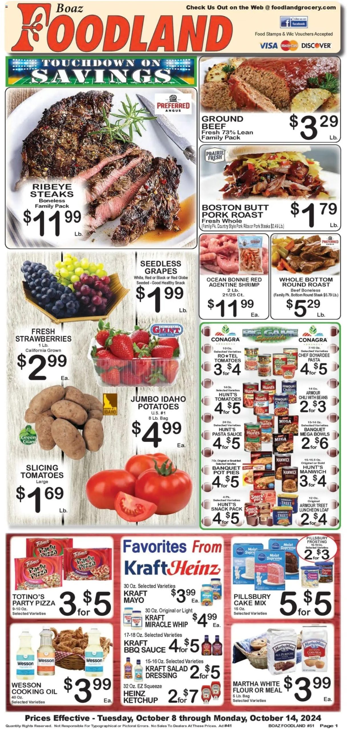 Foodland Weekly Ad 10 8 24 - Page 1