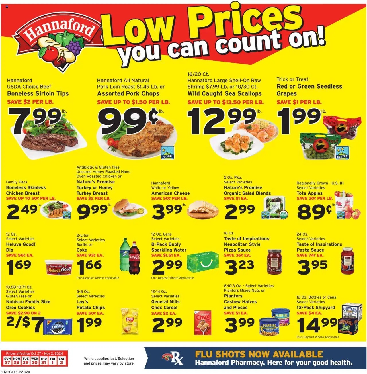 Hannaford Flyer 10 27 24 - Page 1