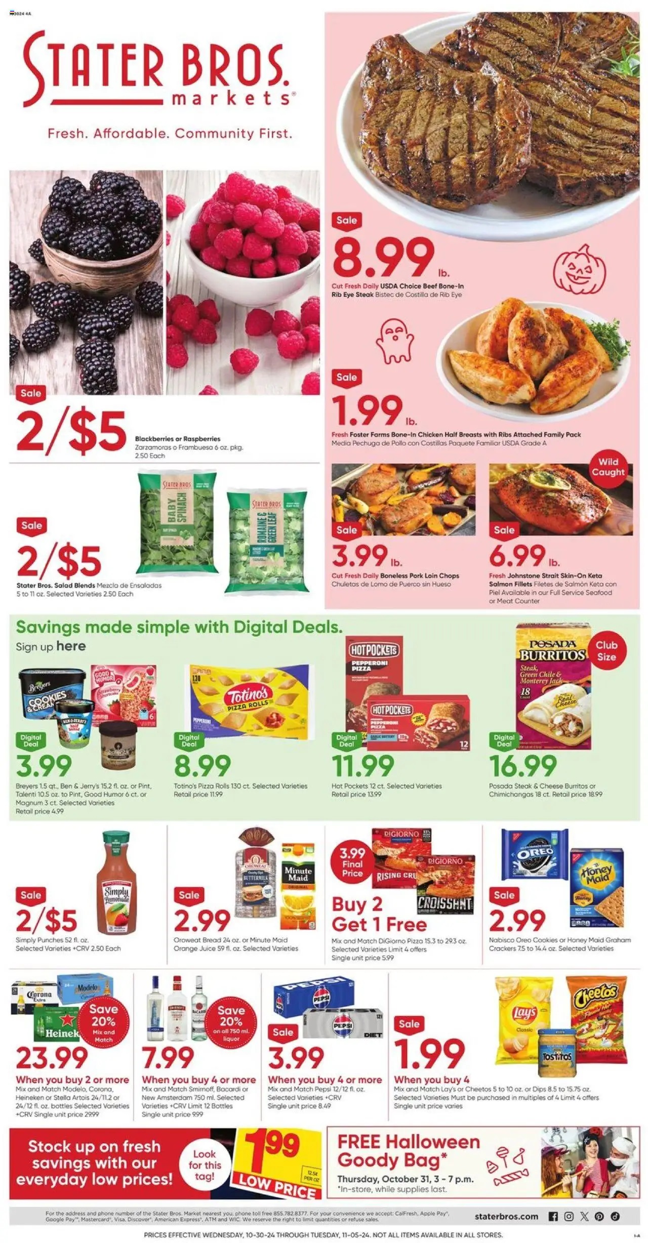 Stater Bros Weekly Ad 10 30 24 - Page 1