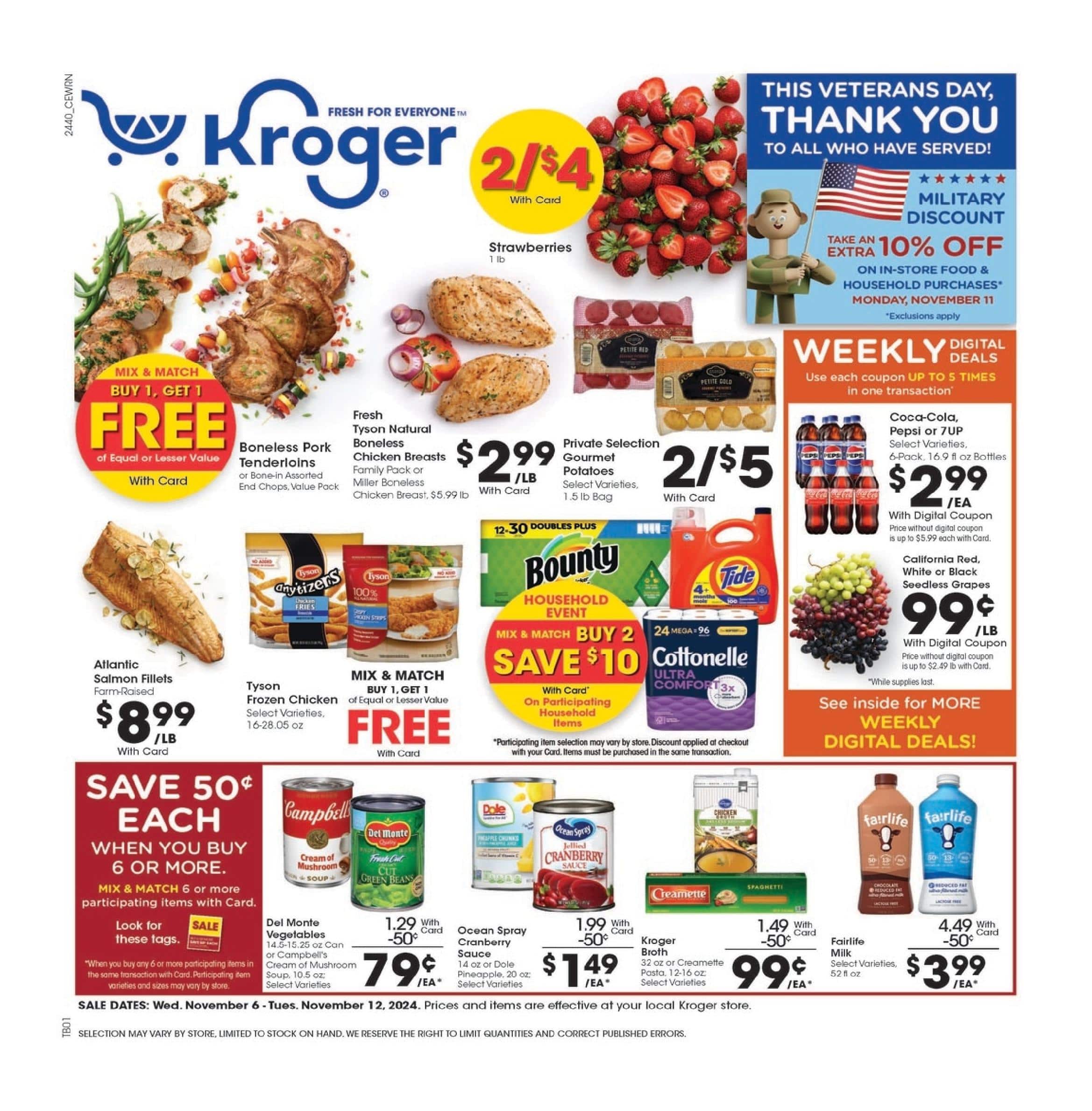 Kroger Weekly Ad 11 6 24 - Page 1