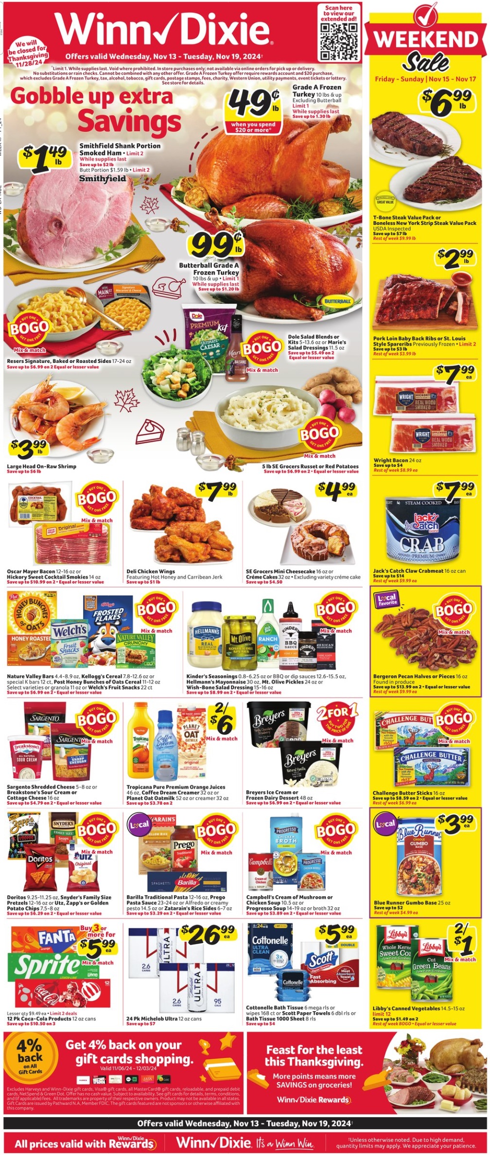 Winn Dixie Weekly Ad 11 13 24 - Page 1